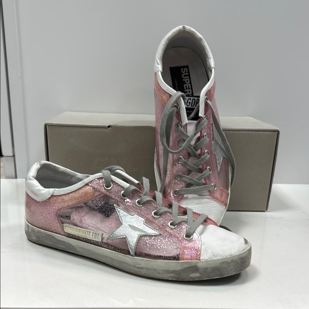 Golden Goose Private Edition Pink Glitter Sneakers